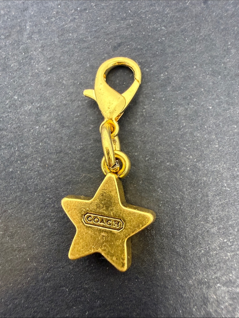Coach Gold Star Mini Charm with Lobster Clasp Accent